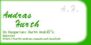 andras hurth business card